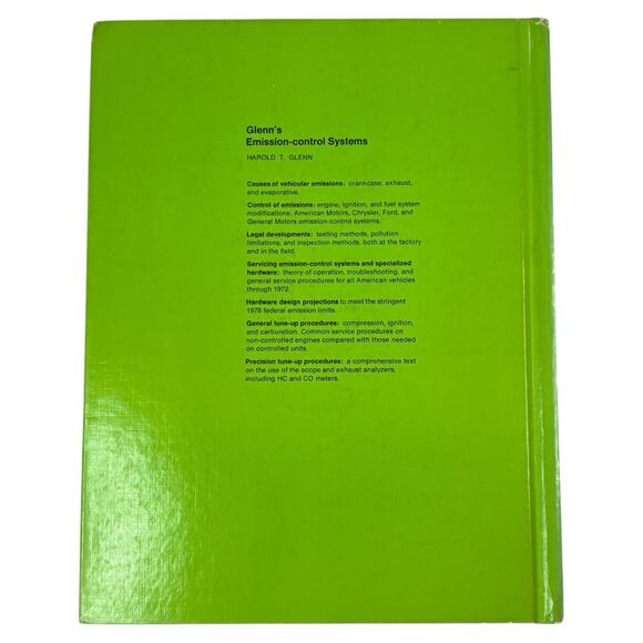 VTG 1972 "Glenn's Emission-Control Systems" Harold T. Glenn HC Auto Car Manual - Picture 4 of 16